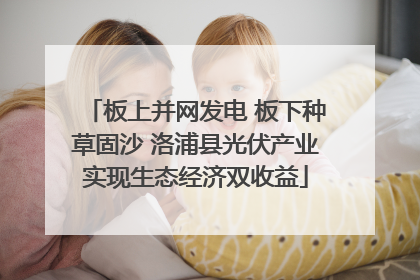 板上并网发电 板下种草固沙 洛浦县光伏产业实现生态经济双收益