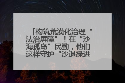 构筑荒漠化治理“法治屏障”！在“沙海孤岛”民勤，他们这样守护“沙退绿进”的生态奇迹