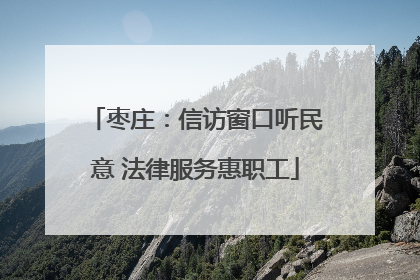 枣庄：信访窗口听民意 法律服务惠职工
