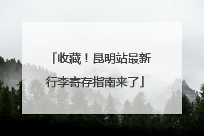 收藏！昆明站最新行李寄存指南来了
