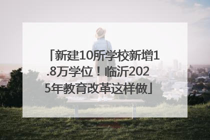 新建10所学校新增1.8万学位！临沂2025年教育改革这样做