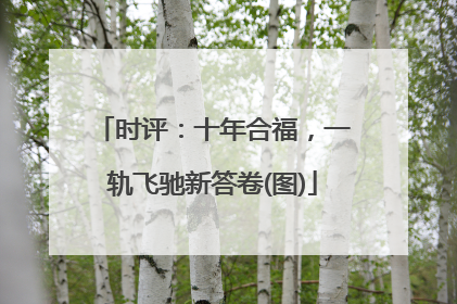 时评：十年合福，一轨飞驰新答卷(图)