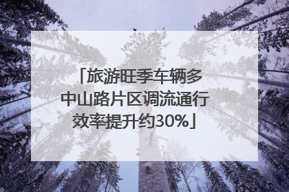 旅游旺季车辆多 中山路片区调流通行效率提升约30%