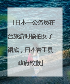 日本一公务员在台旅游时偷拍女子裙底，日本岩手县政府致歉