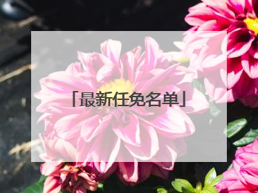 最新任免名单