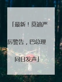 最新！莫迪严厉警告，巴总理同日发声