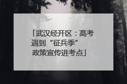 武汉经开区：高考遇到“征兵季”  政策宣传进考点