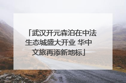 武汉开元森泊在中法生态城盛大开业 华中文旅再添新地标