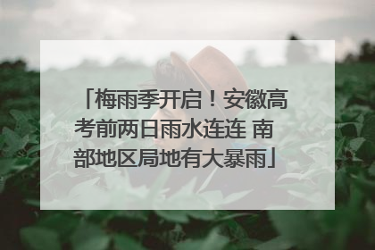 梅雨季开启！安徽高考前两日雨水连连 南部地区局地有大暴雨