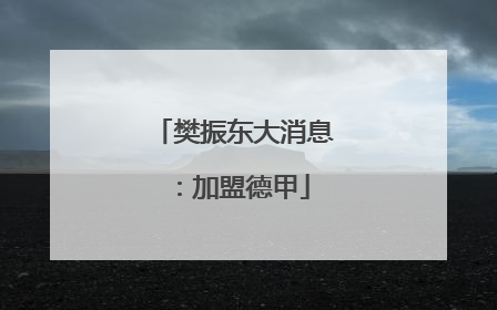 樊振东大消息：加盟德甲
