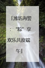 潍坊海警：“粽”享欢乐共度端午