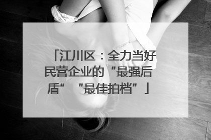 江川区：全力当好民营企业的“最强后盾”“最佳拍档”