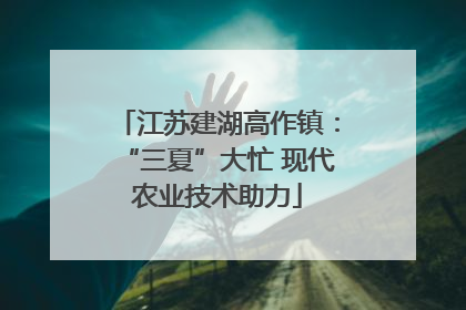 江苏建湖高作镇：“三夏”大忙 现代农业技术助力