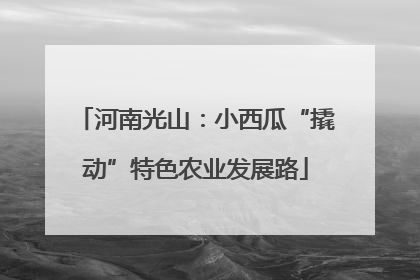 河南光山：小西瓜“撬动”特色农业发展路