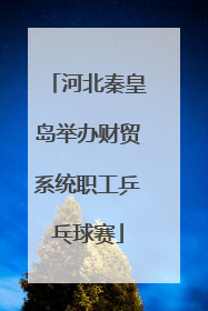 河北秦皇岛举办财贸系统职工乒乓球赛