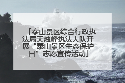 泰山景区综合行政执法局天烛峰执法大队开展“泰山景区生态保护日”志愿宣传活动