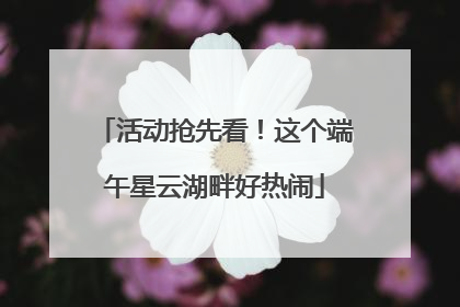 活动抢先看！这个端午星云湖畔好热闹