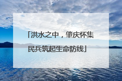 洪水之中，肇庆怀集民兵筑起生命防线