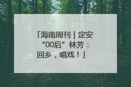 海南周刊｜定安“00后”林芳：回乡，唱戏！