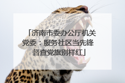 济南市委办公厅机关党委：服务社区当先锋 督查党旗别样红