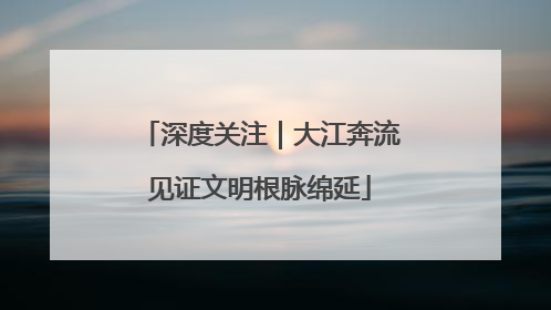 深度关注｜大江奔流见证文明根脉绵延