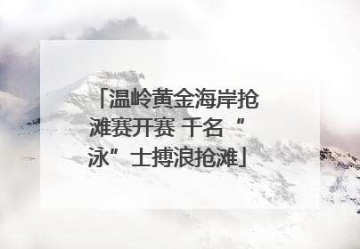 温岭黄金海岸抢滩赛开赛 千名“泳”士搏浪抢滩