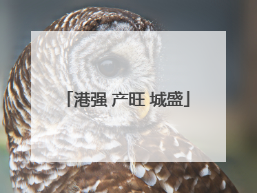 港强 产旺 城盛