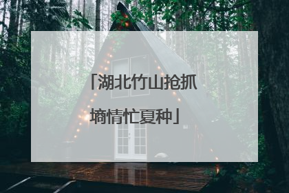 湖北竹山抢抓墒情忙夏种