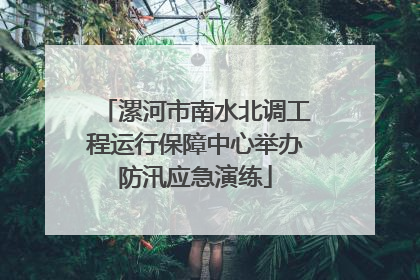 漯河市南水北调工程运行保障中心举办防汛应急演练