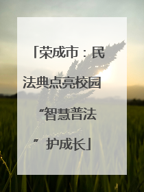 荣成市：民法典点亮校园 “智慧普法”护成长
