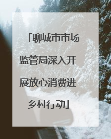 聊城市市场监管局深入开展放心消费进乡村行动