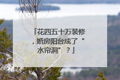 花四五十万装修，婚房阳台成了“水帘洞”？