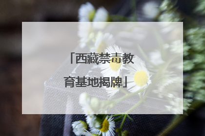 西藏禁毒教育基地揭牌
