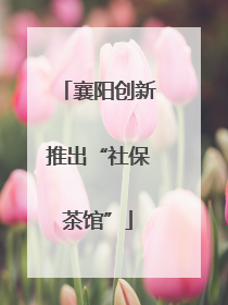 襄阳创新推出“社保茶馆”