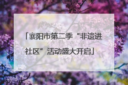 襄阳市第二季“非遗进社区”活动盛大开启