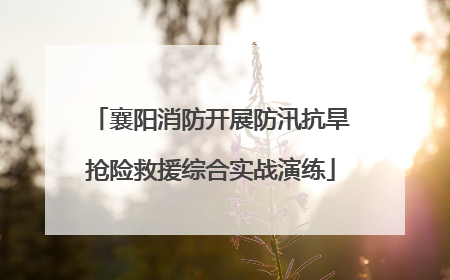 襄阳消防开展防汛抗旱抢险救援综合实战演练