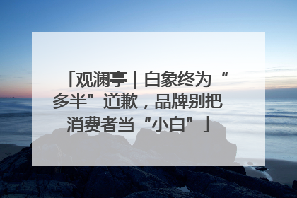 观澜亭｜白象终为“多半”道歉，品牌别把消费者当“小白”