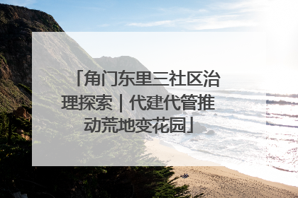 角门东里三社区治理探索｜代建代管推动荒地变花园