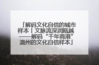 解码文化自信的城市样本丨文脉流深润瓯越——解码“千年商港”温州的文化自信样本