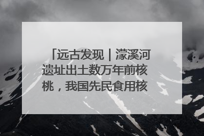 远古发现｜濛溪河遗址出土数万年前核桃，我国先民食用核桃历史大幅提前