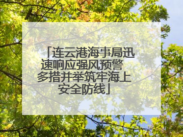 连云港海事局迅速响应强风预警 多措并举筑牢海上安全防线