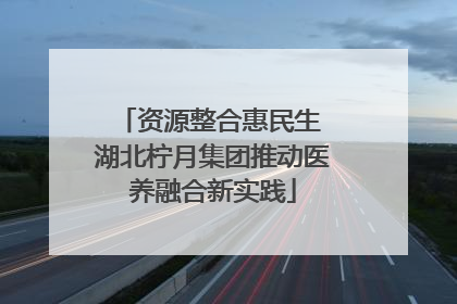 资源整合惠民生 湖北柠月集团推动医养融合新实践