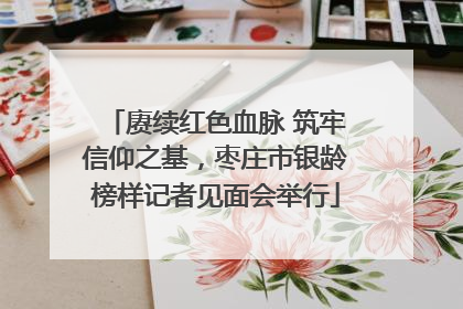 赓续红色血脉 筑牢信仰之基，枣庄市银龄榜样记者见面会举行