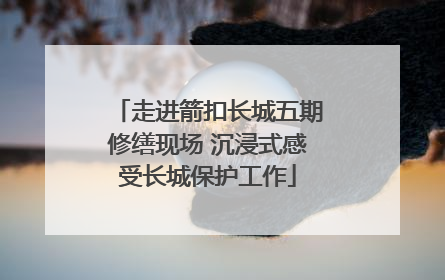 走进箭扣长城五期修缮现场 沉浸式感受长城保护工作