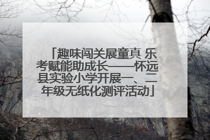 趣味闯关展童真 乐考赋能助成长——怀远县实验小学开展一、二年级无纸化测评活动