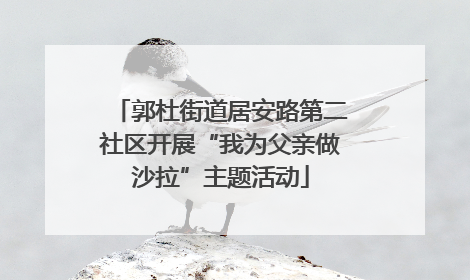 郭杜街道居安路第二社区开展“我为父亲做沙拉”主题活动