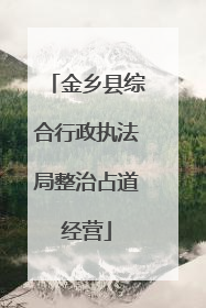 金乡县综合行政执法局整治占道经营