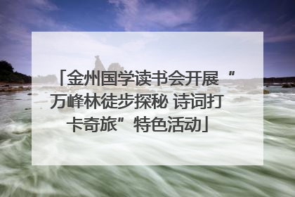 金州国学读书会开展“万峰林徒步探秘 诗词打卡奇旅”特色活动