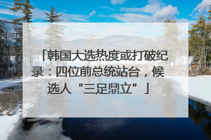 韩国大选热度或打破纪录：四位前总统站台，候选人“三足鼎立”