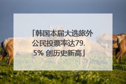 韩国本届大选旅外公民投票率达79.5% 创历史新高